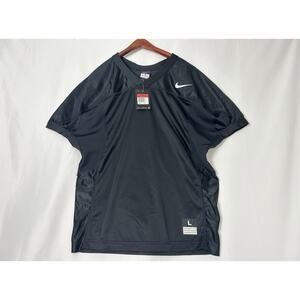 NEW Men's Nike Stealth Black Blank Football Jersey Size Large